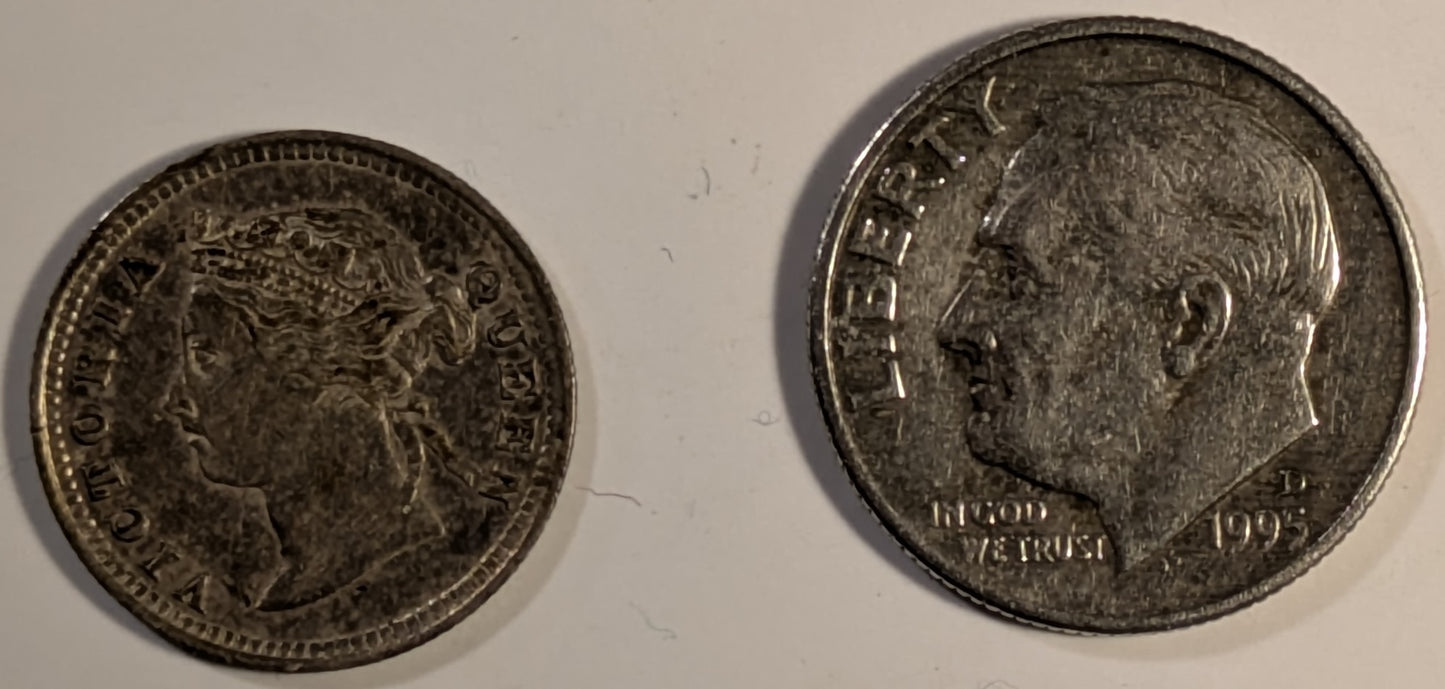 MAURITIUS, British Commonwealth ~ 1897 ~ 10 Cents ~ Y-4, KM-10.1 ~ Ch. toned EF, luster underneath