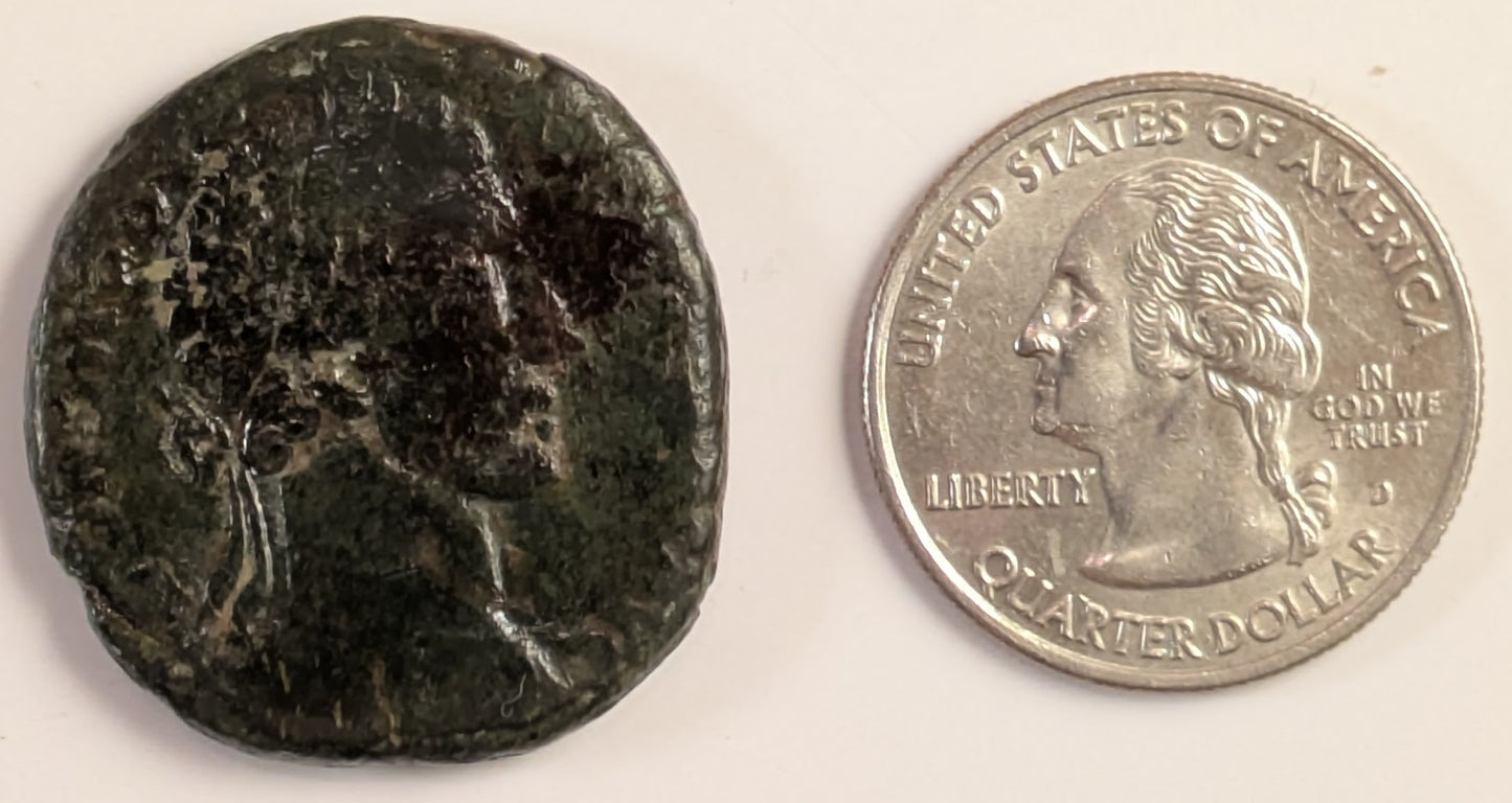 ROME, Commodus ~ 177-192 AD (118-182) ~ AE Sestertius (17.52g, 29mm) ~ Laureate head right M COMMODVS ANTONINVS AVG ~ Providentia standing left, holding wand over globe & staff PROV DEOR TR P VI IMP IV COS III ___ ~ RIC-312, SR-5794 ~ aF/VG, flaws