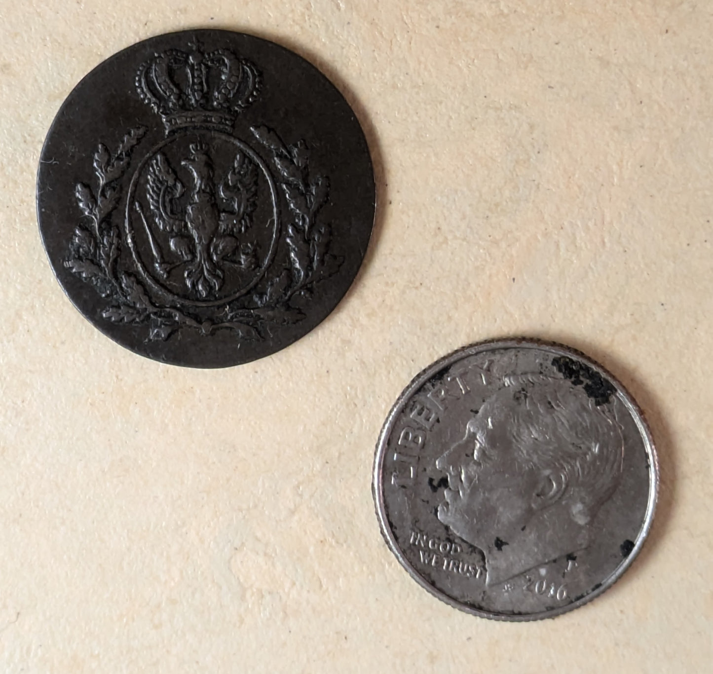 GERMANY, Prussia. Friedrich Wilhelm III ~ 1811-A (Berlin) ~ 1/2 Groschen ~ Craig C56 under East Prussia in Pland. KM lists under both countries ~ 1 year type ~ KM-A393 ~ VF