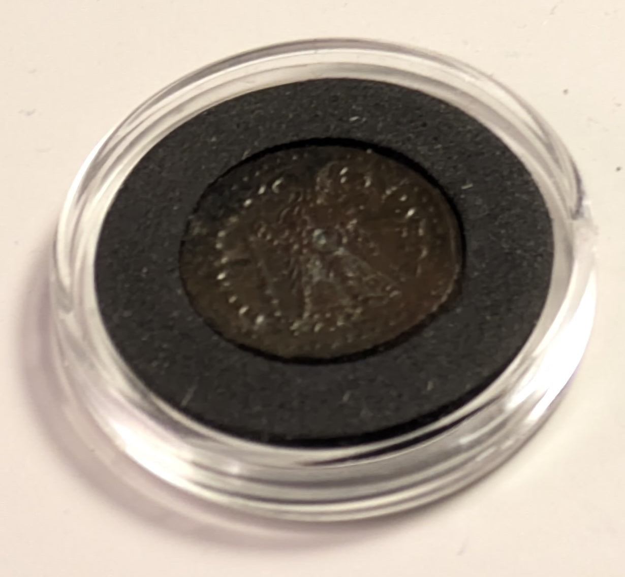 PTOLEMAIC EGYPT, Ptolemy III, Euergetes ~ 246-221 BC ~ Æ16 (1.92g) of Joppa in Judaea ~ Head of Zeus Ammon right,with diadem and floral ornament in dotted border ~ Eagle standing left on thunderbolt, harpa to left ~ SNG Cop-465 (PII) ~ EF and rare