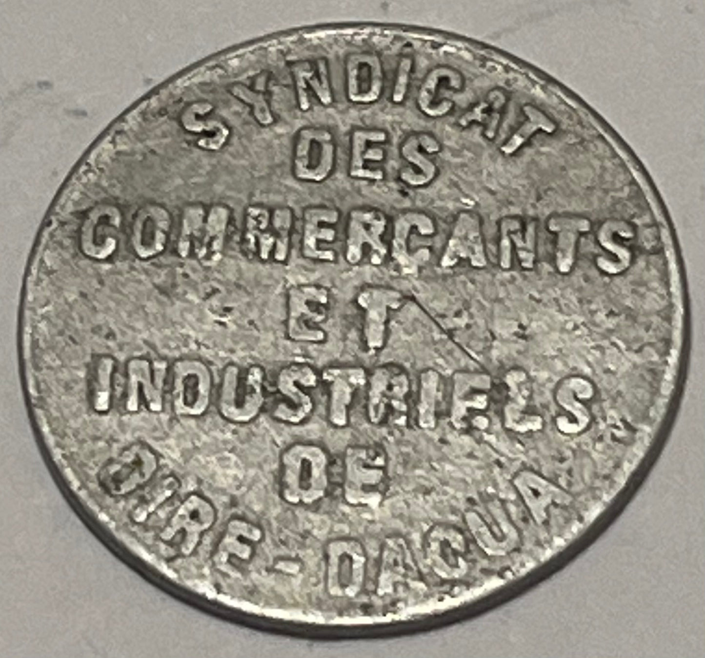 ETHIOPIA, 1922 ~ 1 Piastre, 1/16 Thaler ~ Dire-Dacua ~ Gill-TK2, KM-TN1 ~ 22mm .76? aluminum