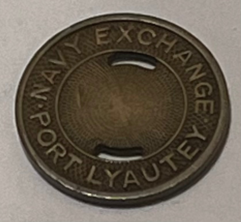 MOROCCO, Port Lyautey ~ Vending machine token ~ Brass 17mm ~ Lec-311 ~ US Navy Exchange