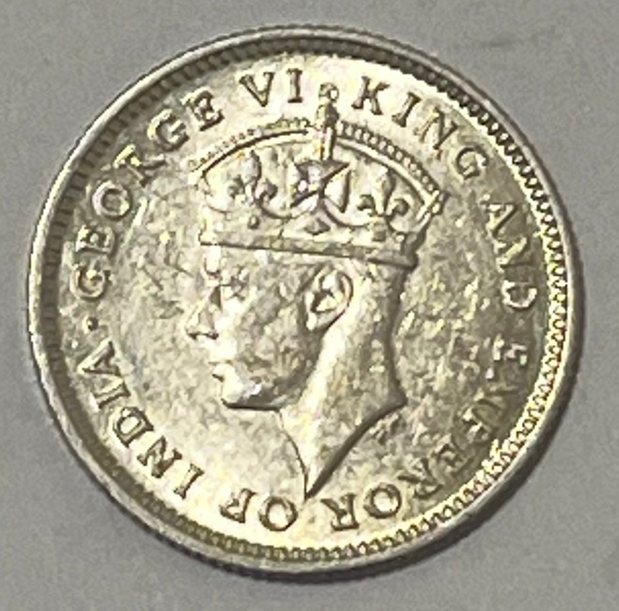 BRITISH GUIANA (GUYANA) ~ 1938 ~ 4 Pence ~ George VI ~ Crowned denomination within wreath ~ Key date ~ 30,000 minted ~ High grade