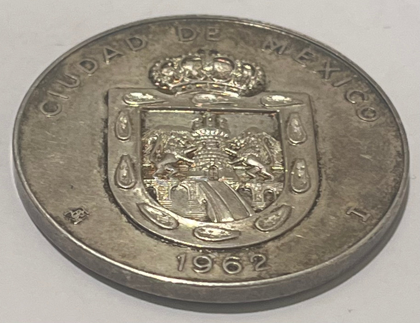 MEXICO, 1962, Silver Medal ~ Monumentos Mexicanos, Catedral y Sagrario (Mexican Monuments, Cathedral and Tabernacle) ~ 37mm ~ .98 fine silver ~ Grove-1125a
