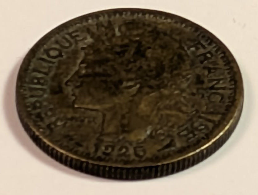 TOGO, French Mandate, League of Nations ~ 1925 ~ 50 Centimes ~ 3 year type ~ Aluminum-Bronze ~ Y-1, KM-1 ~ VF