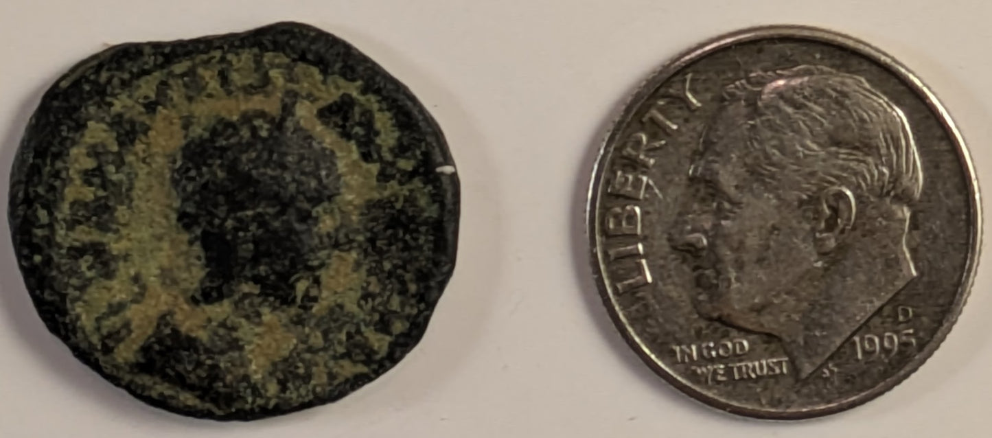 ARABIA, Bostra, Julia Mamaea, mother of Severus Alexander ~ AE19 (3.61g) ~ Her bust right ~ Bust of Zeus-Ammon right, disk on top of head ~ Ros-47, Sp-52 ~ VG/F