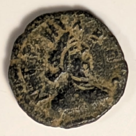 ARABIA, Bostra, Commodus ~ 177-192 ~ Æ13 (1.26g) ~ Laureate, bearded bust of emperor right ~ Bust of turreted Tyche right ~ Ros-24, Sp-29 ~ Gd Fine