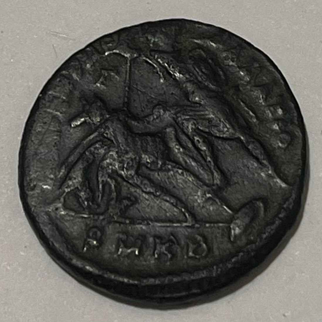 ROME, Constantius Gallus ~ 351-354 AD ~ AE Centenionalis of Cyzicus (5.53g) ~ Bare-head bust right, DN FL CL CONSTANTIVS NOB CAES ~ Soldier advancing left, spearing fallen horseman, SMKB in ex. FELTEMP REPARATIO ~ RIC-94 ~ F-VF, a bit porous