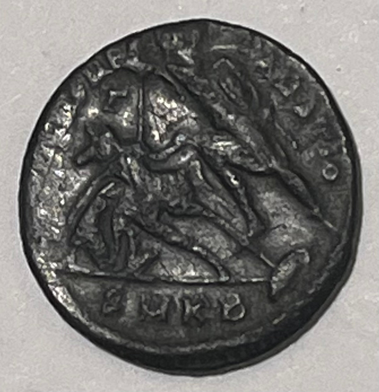 ROME, Constantius Gallus ~ 351-354 AD ~ AE Centenionalis of Cyzicus (5.53g) ~ Bare-head bust right, DN FL CL CONSTANTIVS NOB CAES ~ Soldier advancing left, spearing fallen horseman, SMKB in ex. FELTEMP REPARATIO ~ RIC-94 ~ F-VF, a bit porous