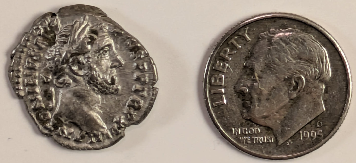 ROME, Antoninus Pius ~ 138-161 AD (154) ~ Silver Denarius (3.16g) ~ Laureate bust right ~ Annona holding two corn-ears with right hand and resting left hand on modius, set on prow ~ RIC-221, RSC-290 ~ Ch VF/VF on a small flan