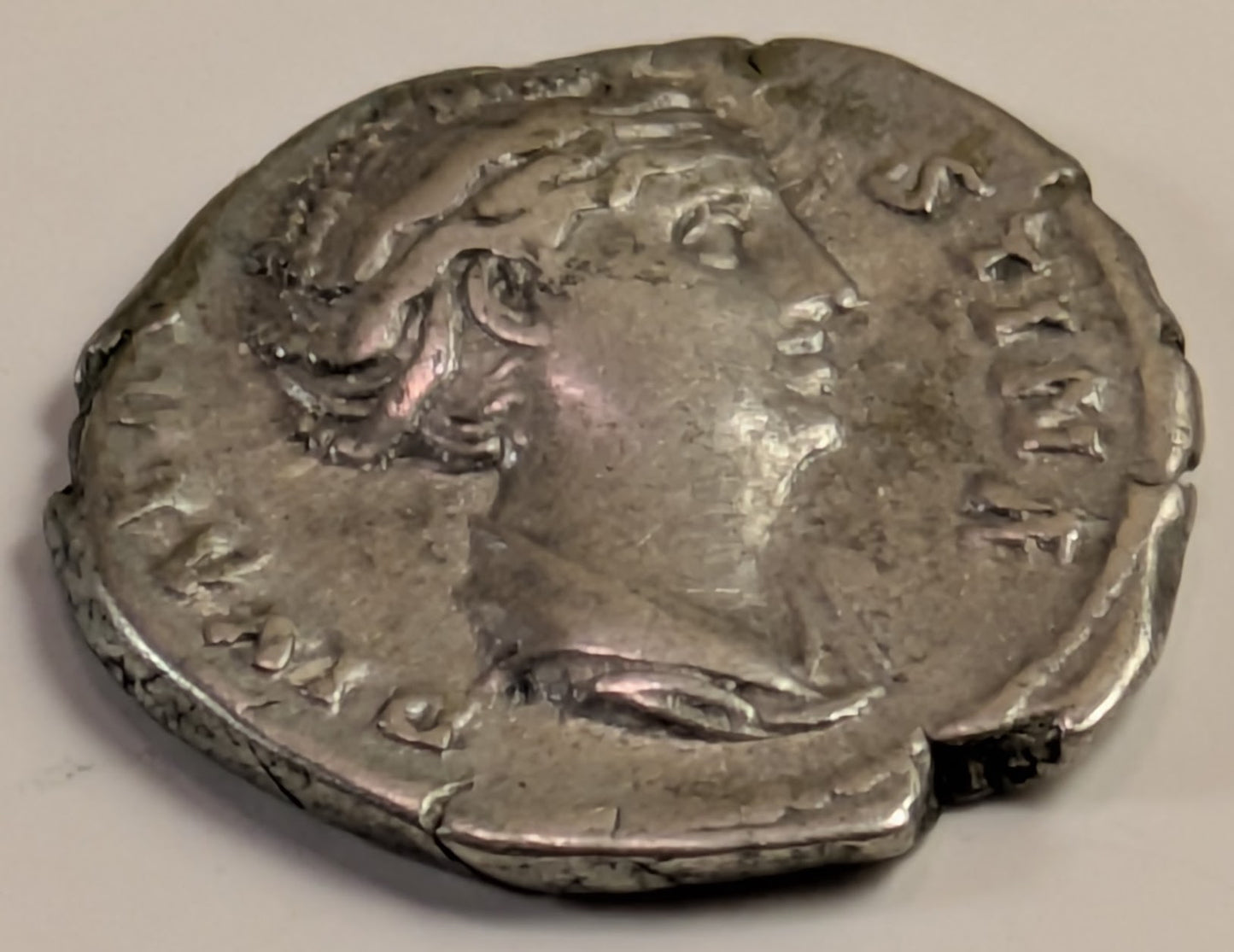 ROME, Diva Faustina Senior, wife of Antoninus PIUS, Died 141 AD ~ Silver Denarius (3.32g) ~ Draped bust right DIVA FAUSTINA ~ Ceres standing left, holding torch and scepter AVGVSTA ~ RSC-96, RIC-356 ~ VF