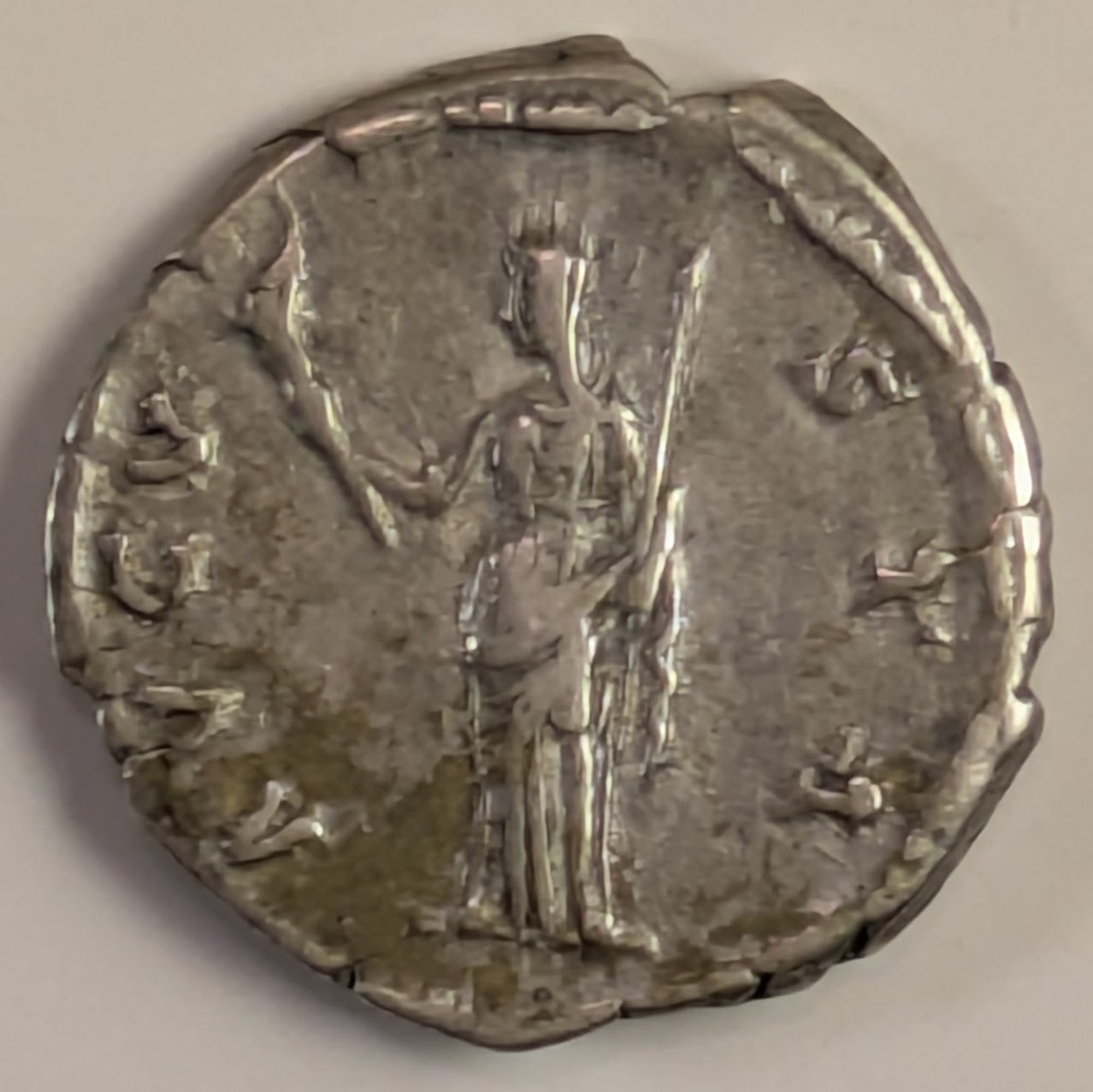 ROME, Diva Faustina Senior, wife of Antoninus PIUS, Died 141 AD ~ Silver Denarius (3.32g) ~ Draped bust right DIVA FAUSTINA ~ Ceres standing left, holding torch and scepter AVGVSTA ~ RSC-96, RIC-356 ~ VF