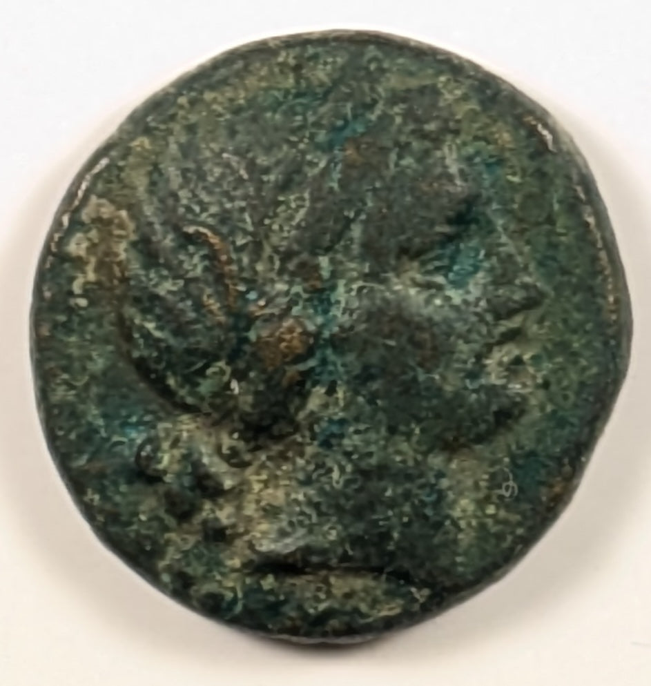 MYSIA, Cyzicus ~ 2nd-1st Century BC ~ Æ17 (4.52g) ~ Head of Kore Soteira in wreathed in corn right ~ KY ZI in oak-wreath, NIE monogram in center ~ SNG Cop-71 ~ Ch. VF, nice green patina