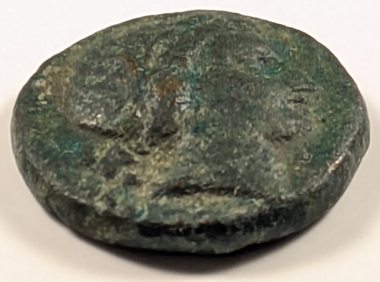 MYSIA, Cyzicus ~ 2nd-1st Century BC ~ Æ17 (4.52g) ~ Head of Kore Soteira in wreathed in corn right ~ KY ZI in oak-wreath, NIE monogram in center ~ SNG Cop-71 ~ Ch. VF, nice green patina