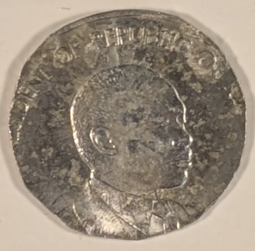 KENYA, Double Error ~ 19-- ~ 10¢ on 5¢, Alum. not Nickel Brass ~ 10 Cent die used on 5 Cent Flan. KM-18, Y-15 over KM-17 over Y-14 ~ Stuck in Aluminum not in Nickel Brass. Rare as sucn