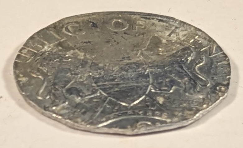 KENYA, Double Error ~ 19-- ~ 10¢ on 5¢, Alum. not Nickel Brass ~ 10 Cent die used on 5 Cent Flan. KM-18, Y-15 over KM-17 over Y-14 ~ Stuck in Aluminum not in Nickel Brass. Rare as sucn