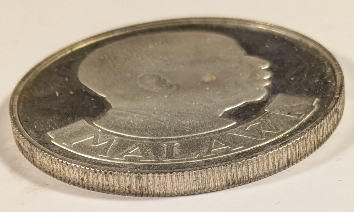 MALAWI, Republic (formerly Nyasaland) ~ 1978 ~ 10 Kwacha ~ Bust right ~ Sable Antelope standing right ~ Silver Crown. Designed by Paul Vincze. Conservation Series ~ Y-16a, KM-16 ~ Choice Proof