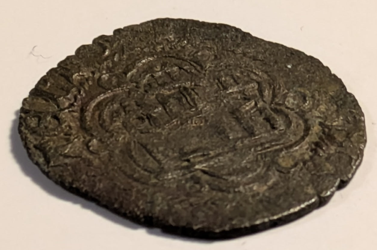 SPAIN, Leon & Castile, Juan II ~ 1406-1454 ~ Bi Blanca of Seville (1.79g) ~ Castel, "S" below ~ Rampant lion left in cartouche ~ CC-511 ~ Fine, grainy
