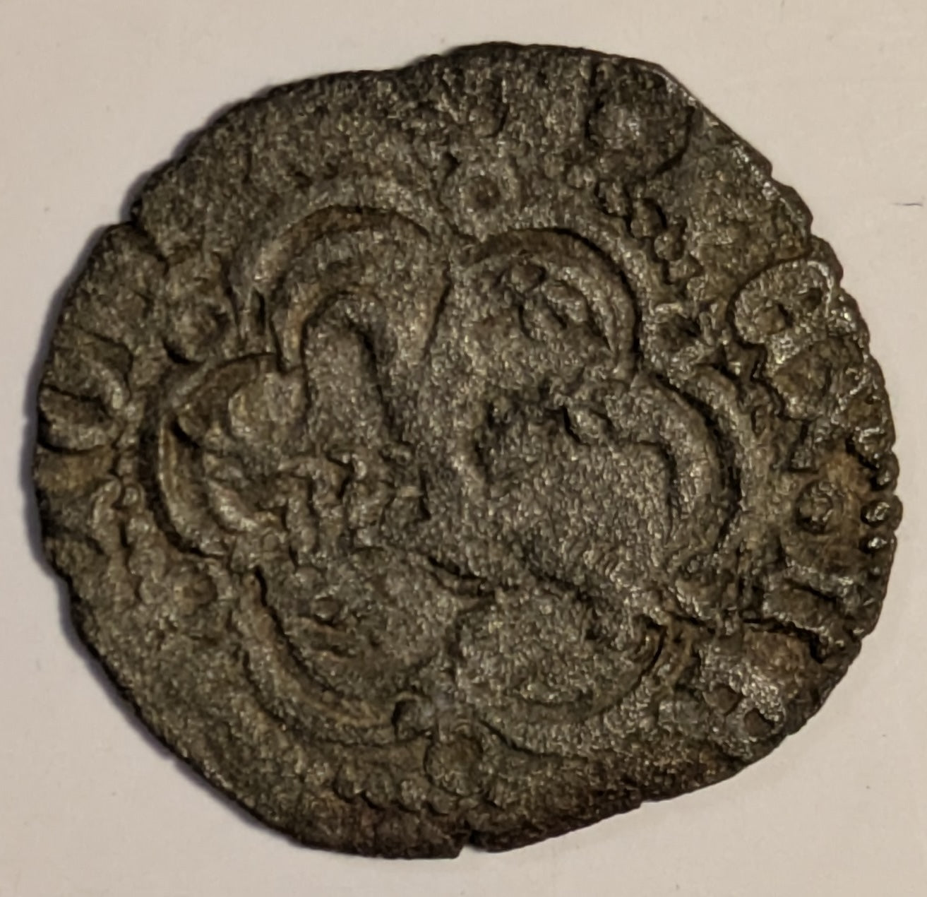 SPAIN, Leon & Castile, Juan II ~ 1406-1454 ~ Bi Blanca of Seville (1.79g) ~ Castel, "S" below ~ Rampant lion left in cartouche ~ CC-511 ~ Fine, grainy