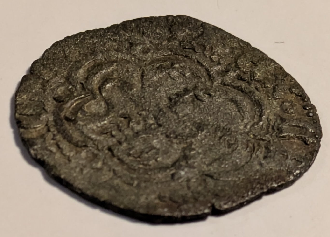 SPAIN, Leon & Castile, Juan II ~ 1406-1454 ~ Bi Blanca of Seville (1.79g) ~ Castel, "S" below ~ Rampant lion left in cartouche ~ CC-511 ~ Fine, grainy