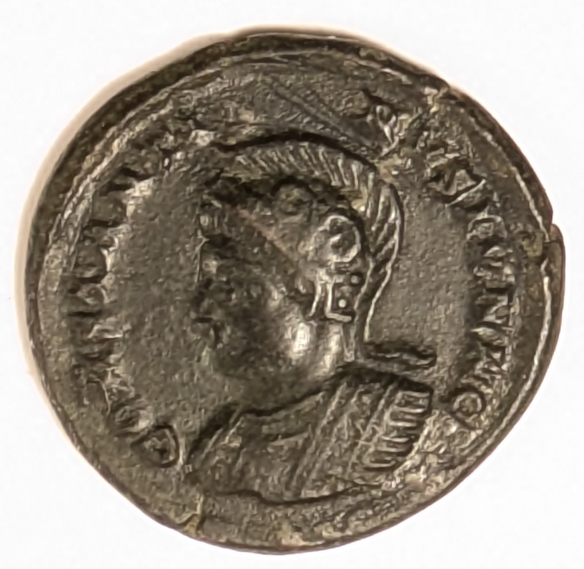 ROME, Constantine II ~ 337-340 (as Caesar 317-337) ~ Æ Centenionalis (2.96g) of London ~ Helmeted and cuirassed bust left ~ Globe on altar inscribed VOT IS XXX in 3 lines, PLON in ex., legend around. Ex Bill Porter ~ RIC-7, 287, SR-17149 ~ Nice VF