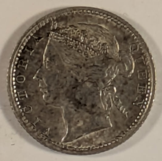 MAURITIUS , British Commonwealth, Victoria ~ 1886 ~ 20 Cents ~ Y-5, KM-11 ~ Light toned unc