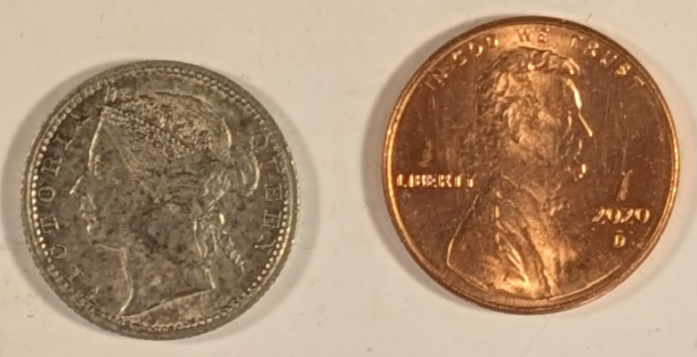 MAURITIUS , British Commonwealth, Victoria ~ 1886 ~ 20 Cents ~ Y-5, KM-11 ~ Light toned unc