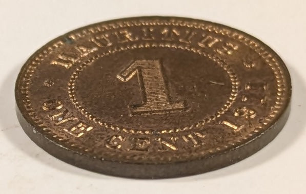 MAURITIUS, Crown Colony. George V ~ 1911 ~ 1 Cent ~ Y-6, KM-12 ~ Nice R&B unc