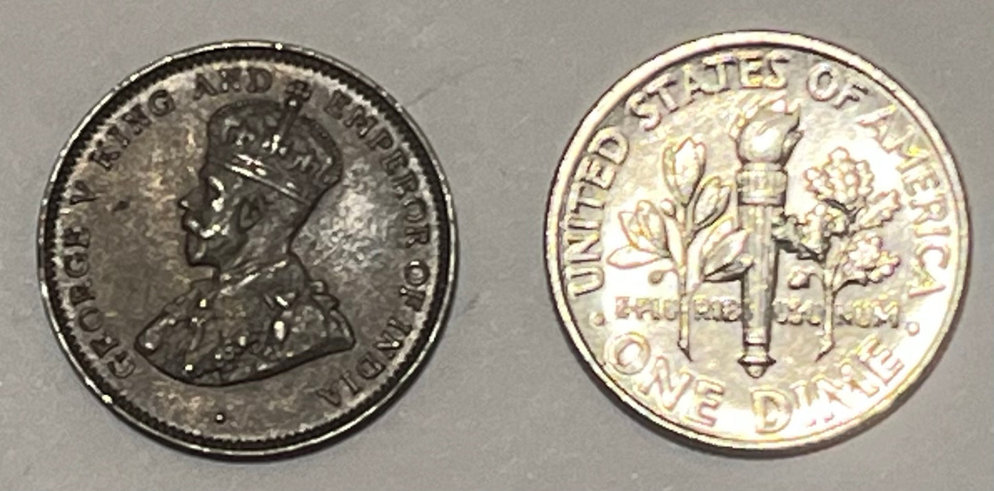 MAURITIUS, Crown Colony. George V ~ 1923 ~ 1 cent ~ key date ~ Y-6, KM-12 ~ Ch. brown EF