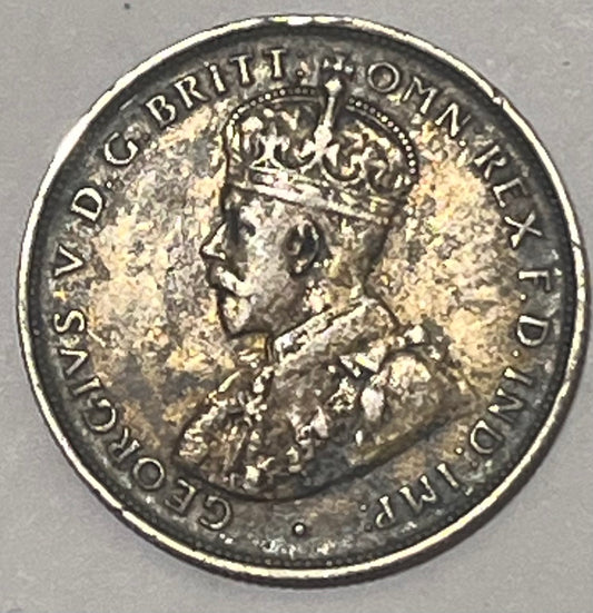 BRITISH WEST AFRICA, British Colony, George V ~ 1920 ~ 2 shillings ~ Key date. Last date of type ~ Y-17, KM-13 ~ Toned aVF