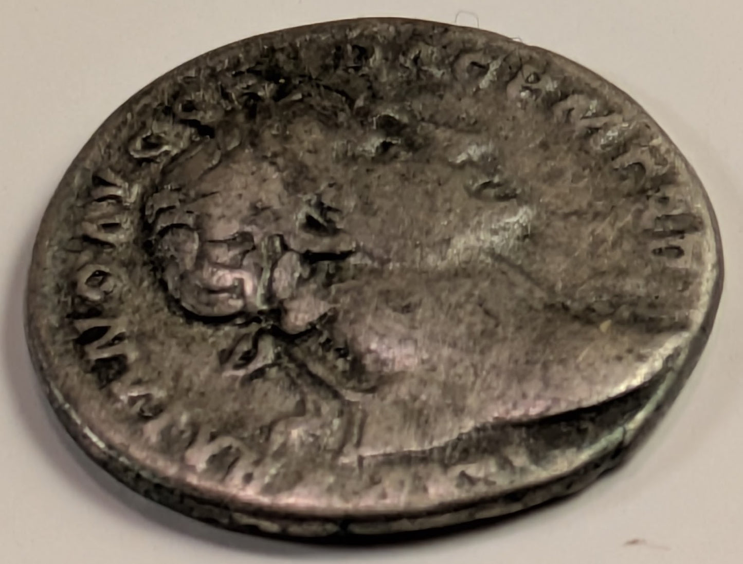 ROMAN EMPIRE, Trajan ~ 98-117 AD (111) ~ Silver Denarius (3.10g) ~ Laureate bust right IMP TRAIANO AVG GER DAC PM TRP ~ Aeternitas standing left holding heads of Sol and Luna COS V PP SPQR OPTIMO PRINC ~ SR-3116, RIC-91, C-3 ~ F-FV