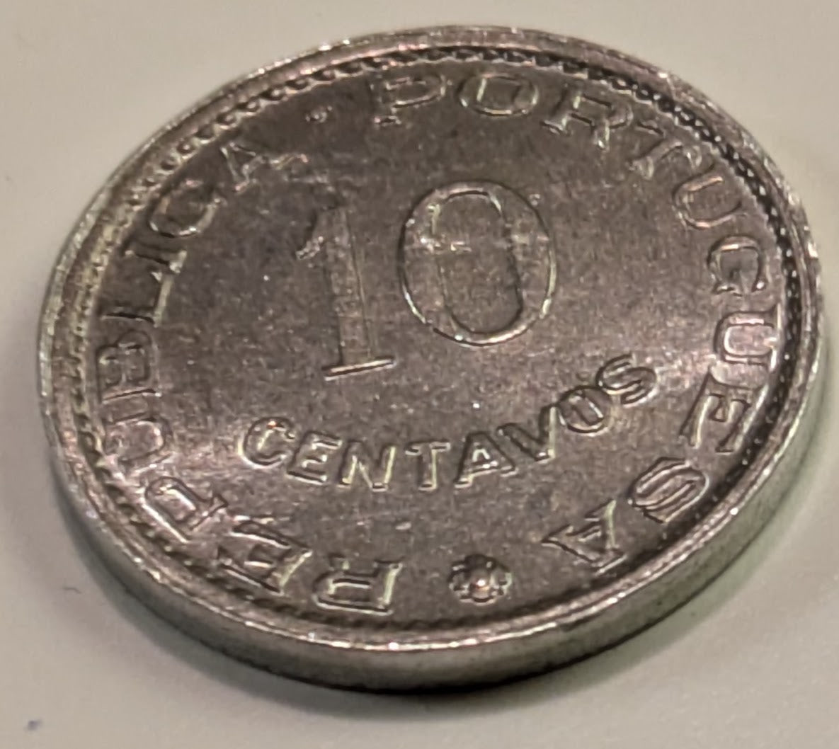 PORTUGUESE GUINEA, One year type ~ 1973 ~ 10 Centavos ~ Y-12, KM-12 ~ BU