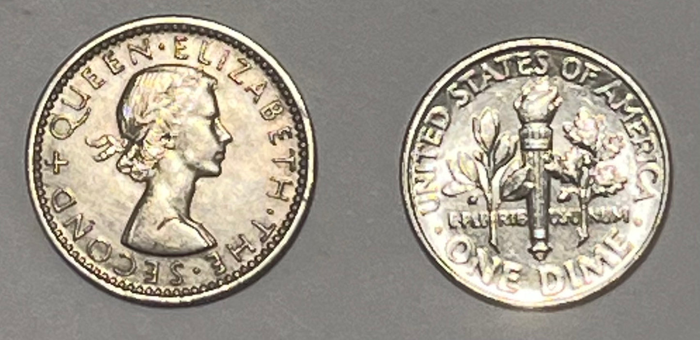 RHODESIA & NYASALAND, Federation ~ 1963 ~ 6 Pence ~ Y-4, KM-4 ~ AU