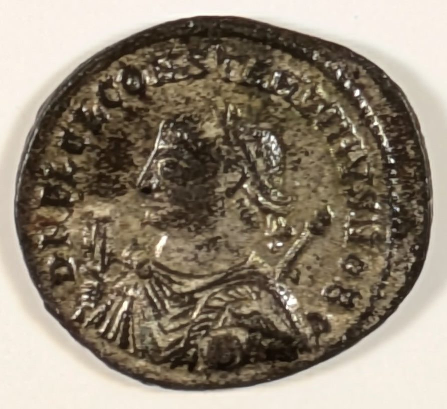 ROME, Constantine II, as Caesar 317-337 ~ 337-340 (327-328) ~ Silvered Antoninianus (2.91g) ~ Laur. head left ~ Jupiter stg.left,hldg globe & scepter, crescent to l,A to r, SMAL in ex (Alexandria mint) ~ SR-17133, RIC=7, 26 ~ Toned EF