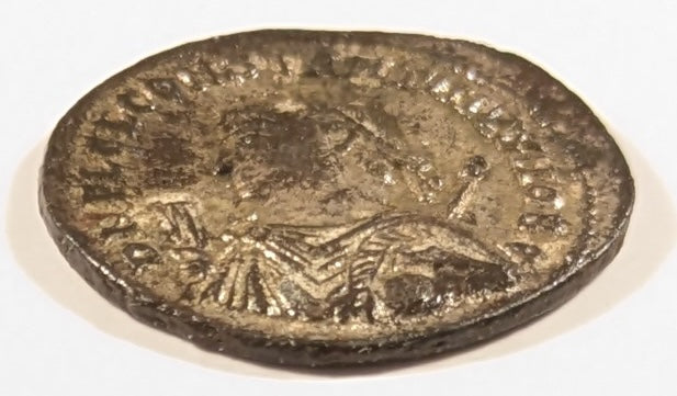 ROME, Constantine II, as Caesar 317-337 ~ 337-340 (327-328) ~ Silvered Antoninianus (2.91g) ~ Laur. head left ~ Jupiter stg.left,hldg globe & scepter, crescent to l,A to r, SMAL in ex (Alexandria mint) ~ SR-17133, RIC=7, 26 ~ Toned EF