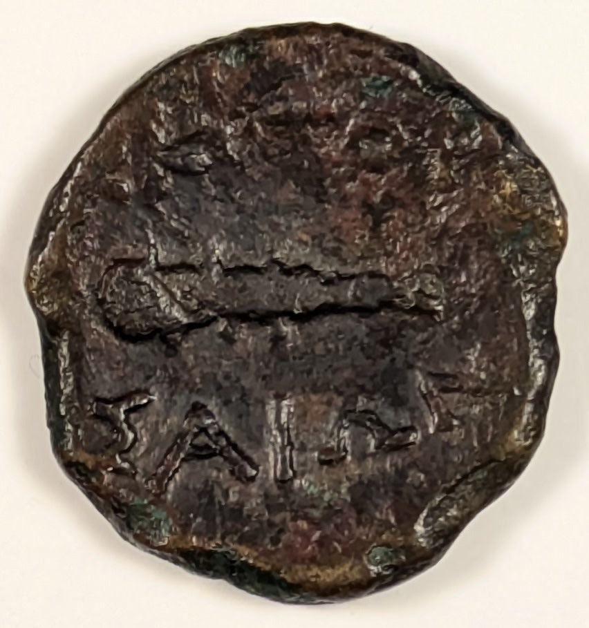 THESSALY, Scotussa (Skotussa) ~ 300-190 BC ~ Æ22 (6.50g) ~ Head of bearded Hercules wearing lion skin headdress to right. Very rare ~ Club to left ~ Rogers-549, BMC-4, SG-2222 ~ Fine, porous