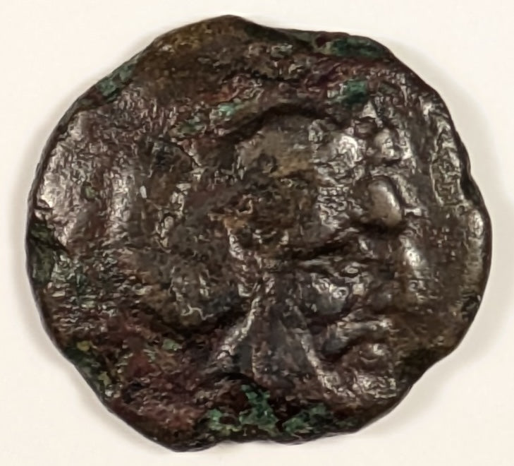 THESSALY, Scotussa (Skotussa) ~ 300-190 BC ~ Æ22 (6.50g) ~ Head of bearded Hercules wearing lion skin headdress to right. Very rare ~ Club to left ~ Rogers-549, BMC-4, SG-2222 ~ Fine, porous