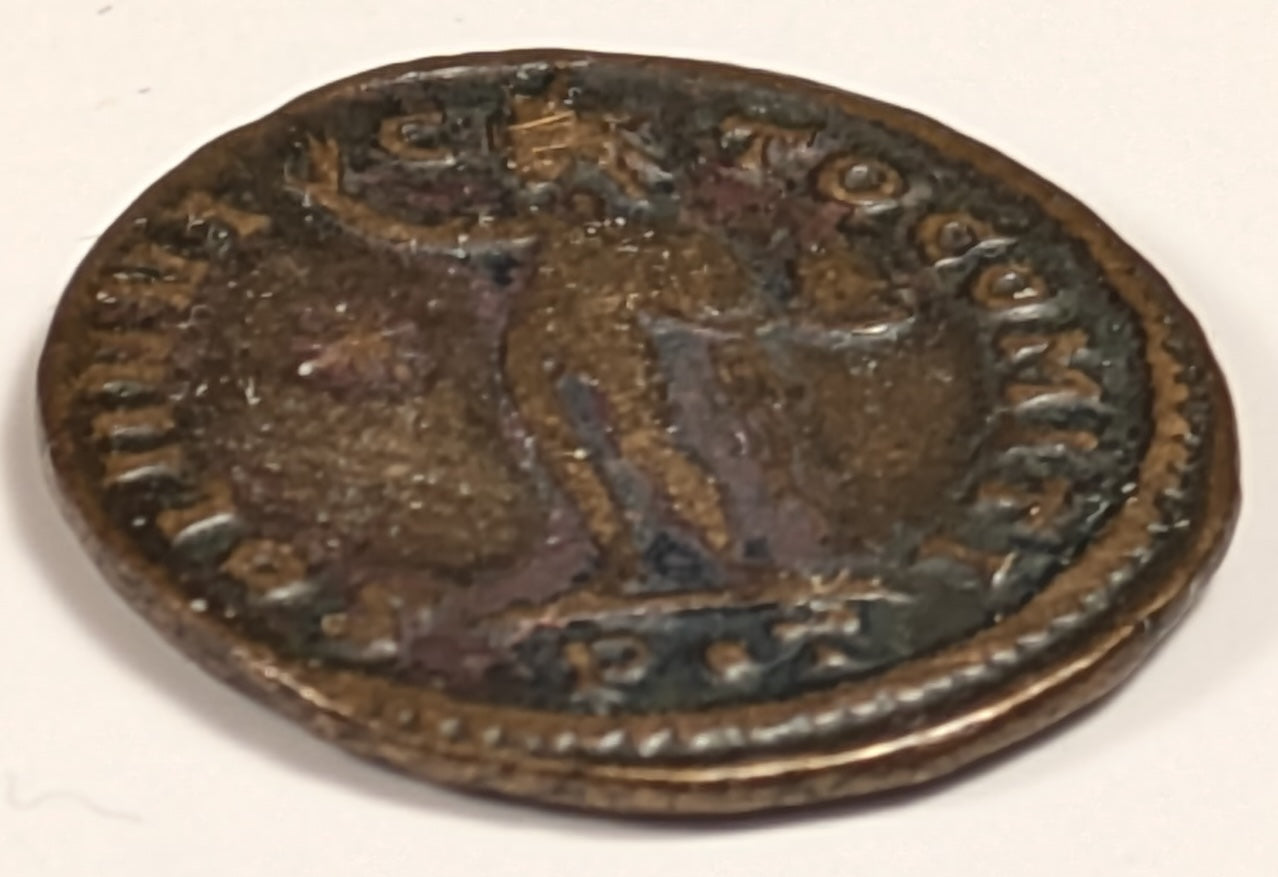 ROME, Constantine I, the Great ~ 307-337 (314-15) ~ Æ Follis 21mm (3.05g) ~ Laureate bust right  ~ Sold standing left holding globe in l. hand, & raising r., star in left field P•T in ex. Ticinum ~ SR-16087, C-356 ~ F/VF