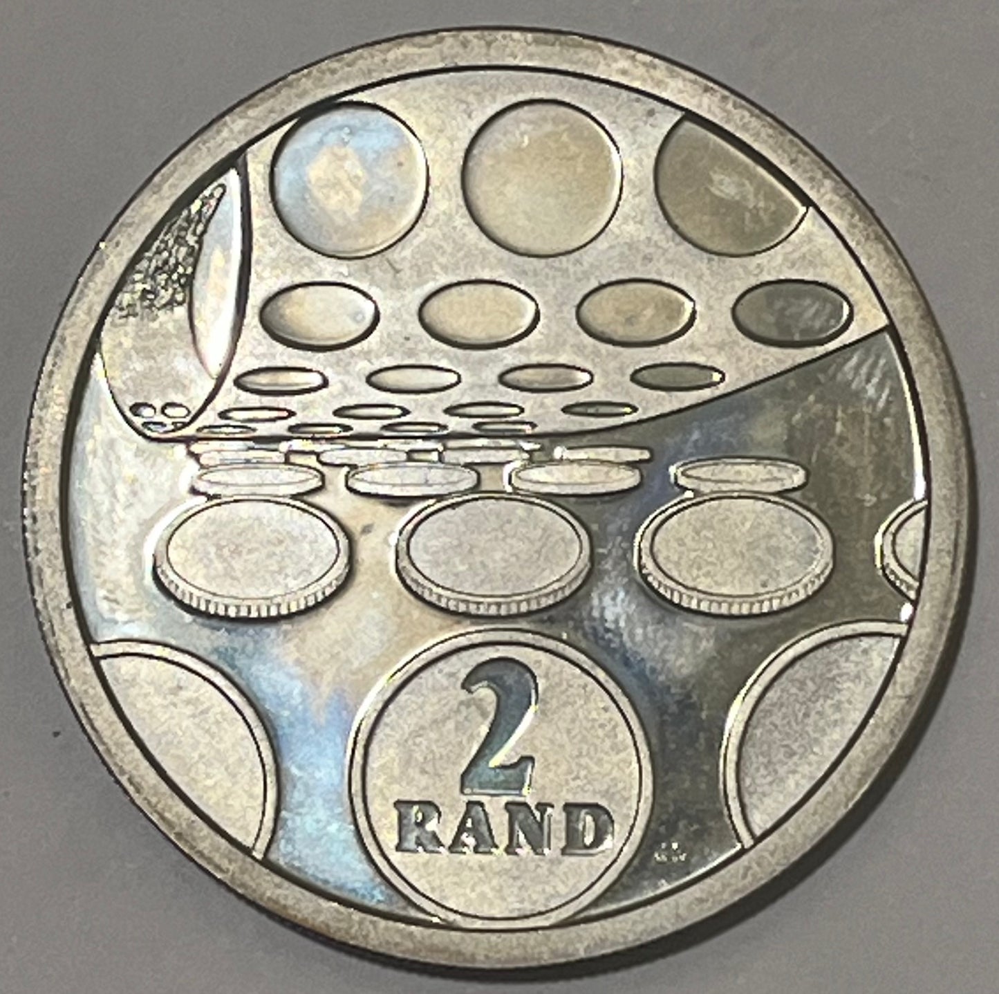 SOUTH AFRICA, Republic ~ 1992 ~ Silver 2 Rand ~ Coin Minting, Arms ~ Various blank flans ~ KM-145 ~ Nice Proof