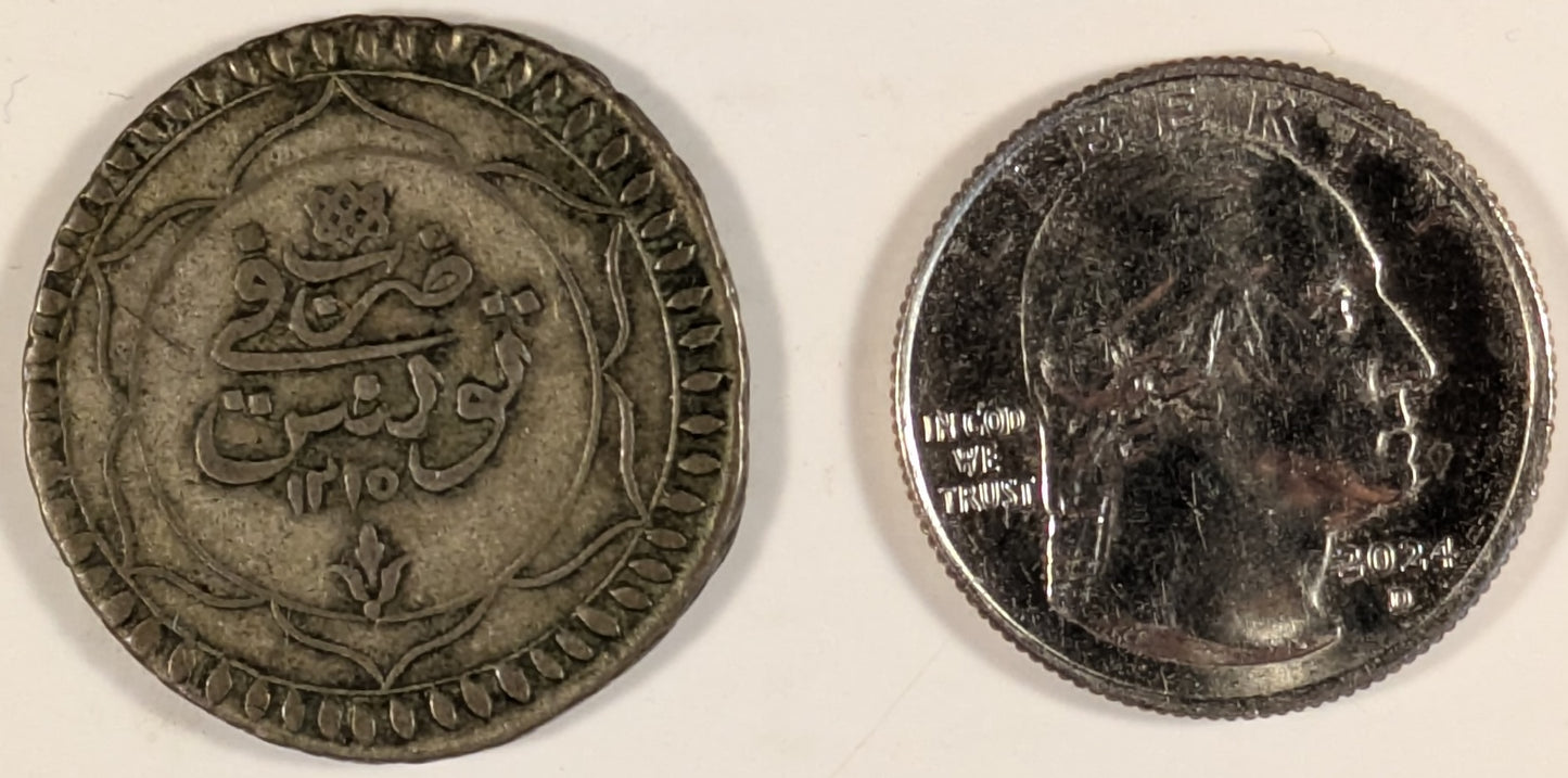 TUNISIA, Selim III ~ 1215 (c. 1800) ~ 8 Kharubs (1/2 Piastre) ~ KM-73, Cr-60 ~ VF