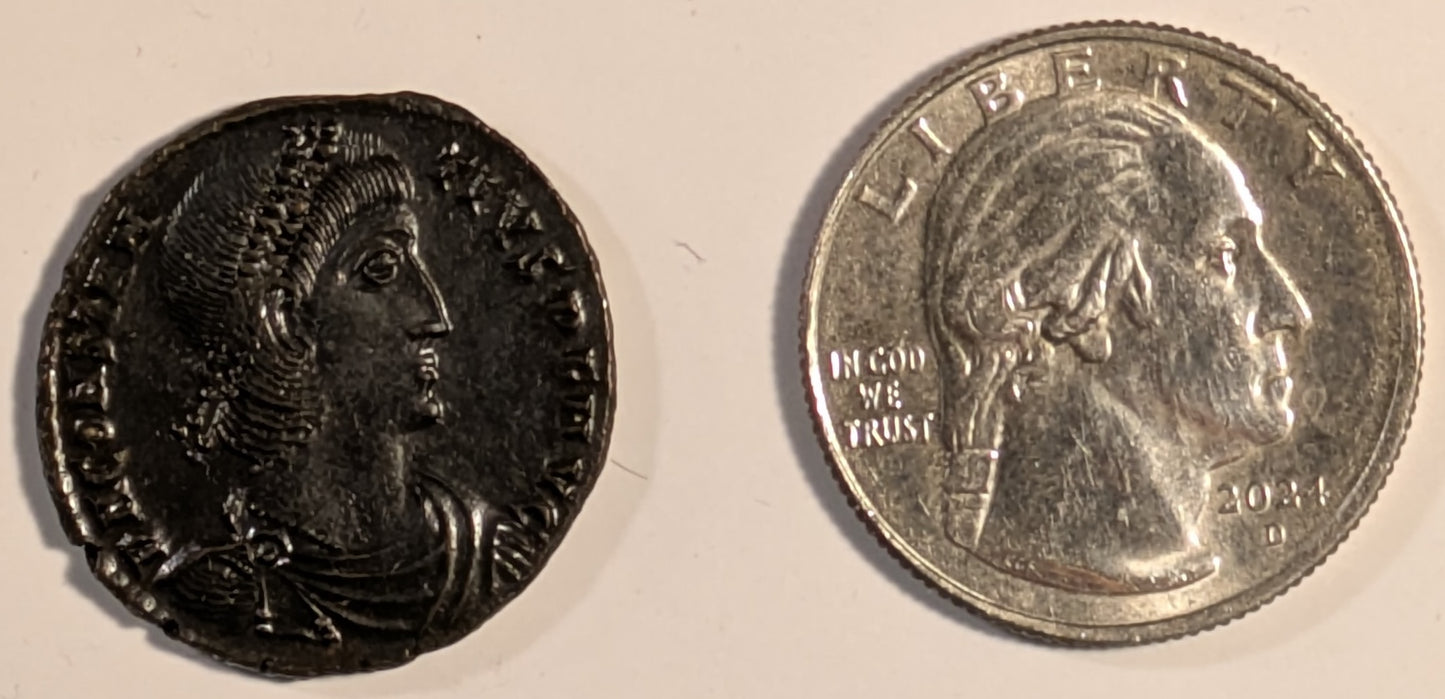 ROMAN EMPIRE, Constantius II ~ 337-361 (351-354) ~ AE Centenionalis (5.24g) ~ Bust right ~ Soldier standing left, spearing a fallen horseman, gamma left, SMKS in ex. (Cyzicus mint) ~ SR-18166, RIC-8,92 ~ EF/VF