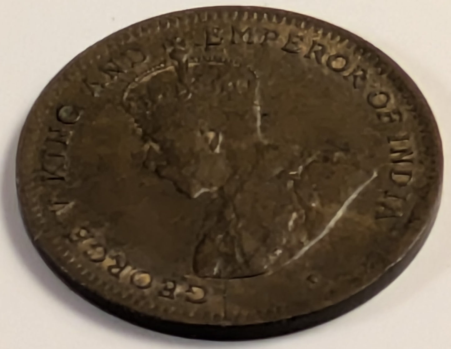 MAURITIUS, George V ~ 1920 ~ 1 Cent ~ Y-6, KM-12 ~ Brown unc. a few red highlights