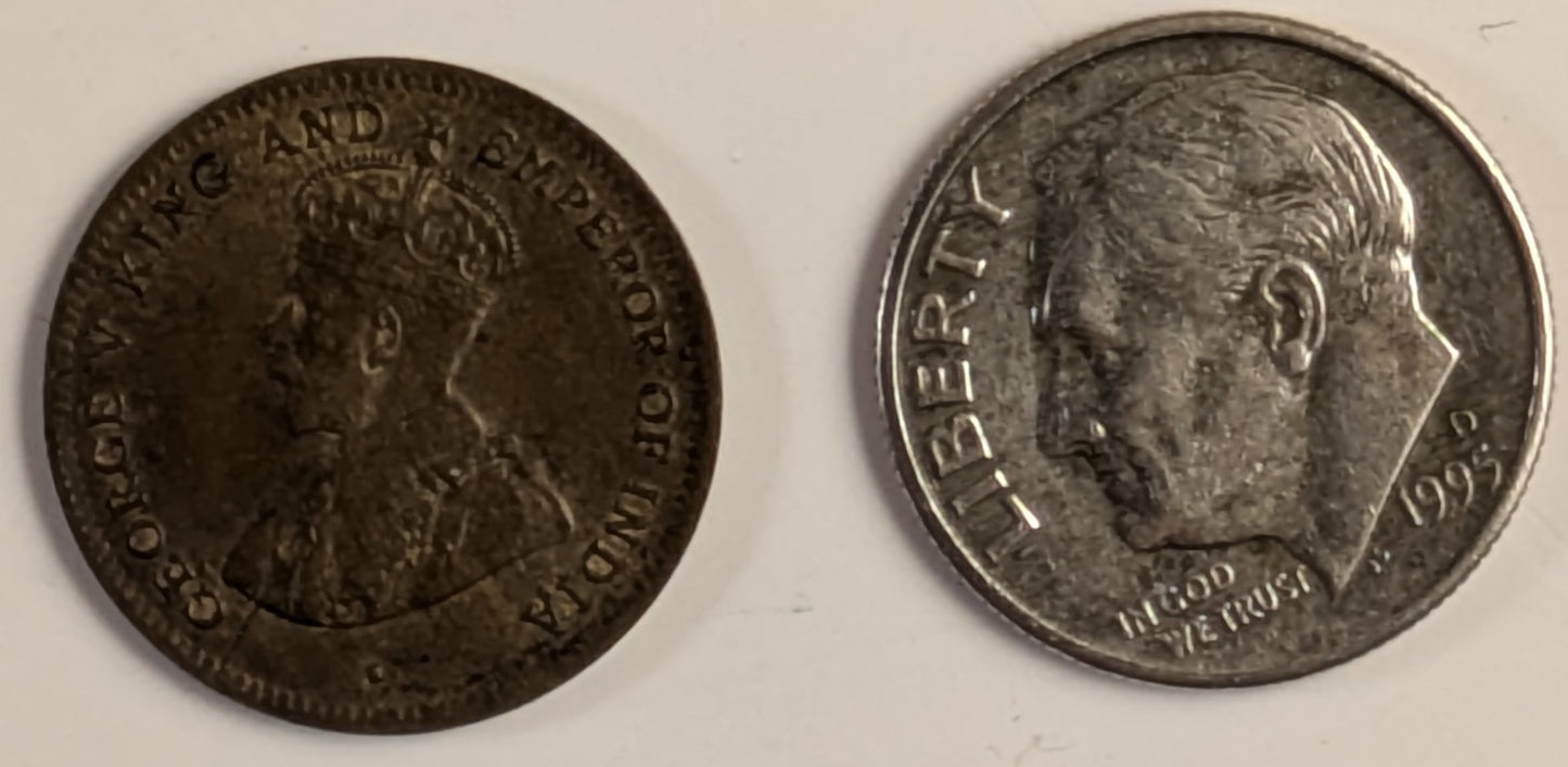 MAURITIUS, George V ~ 1920 ~ 1 Cent ~ Y-6, KM-12 ~ Brown unc. a few red highlights