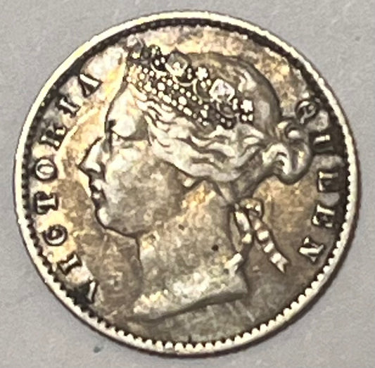 MAURITIUS, Victoria ~ 1878 ~ Silver 20 Cents ~ 2nd toughest date ~ Y-5, KM-11 ~ VF