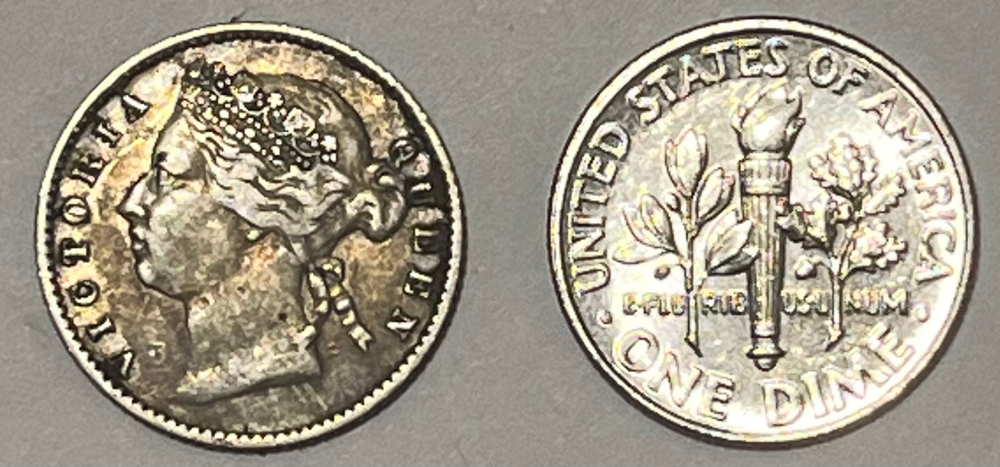 MAURITIUS, Victoria ~ 1878 ~ Silver 20 Cents ~ 2nd toughest date ~ Y-5, KM-11 ~ VF