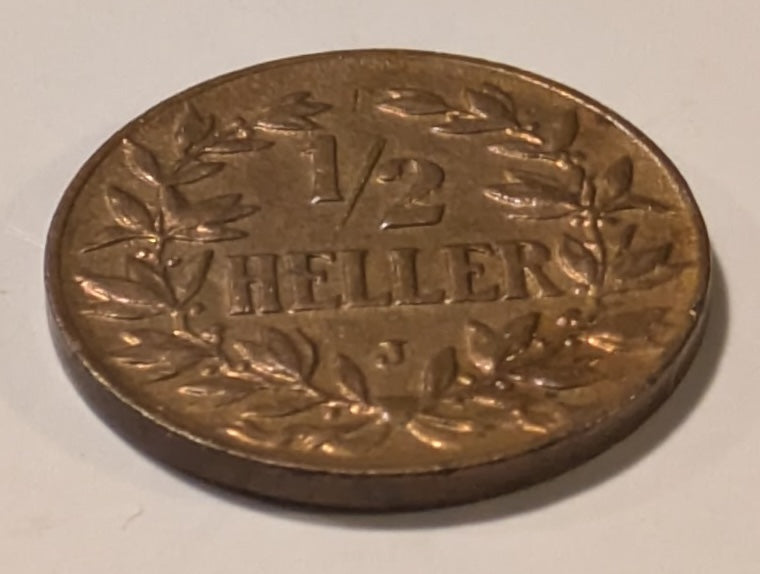 GERMAN EAST AFRICA, Wilhelm II of Prussia ~ 1905-J (Hamburg) ~ 1/2 Heller ~ Y-6, KM-6 ~ R&B unc