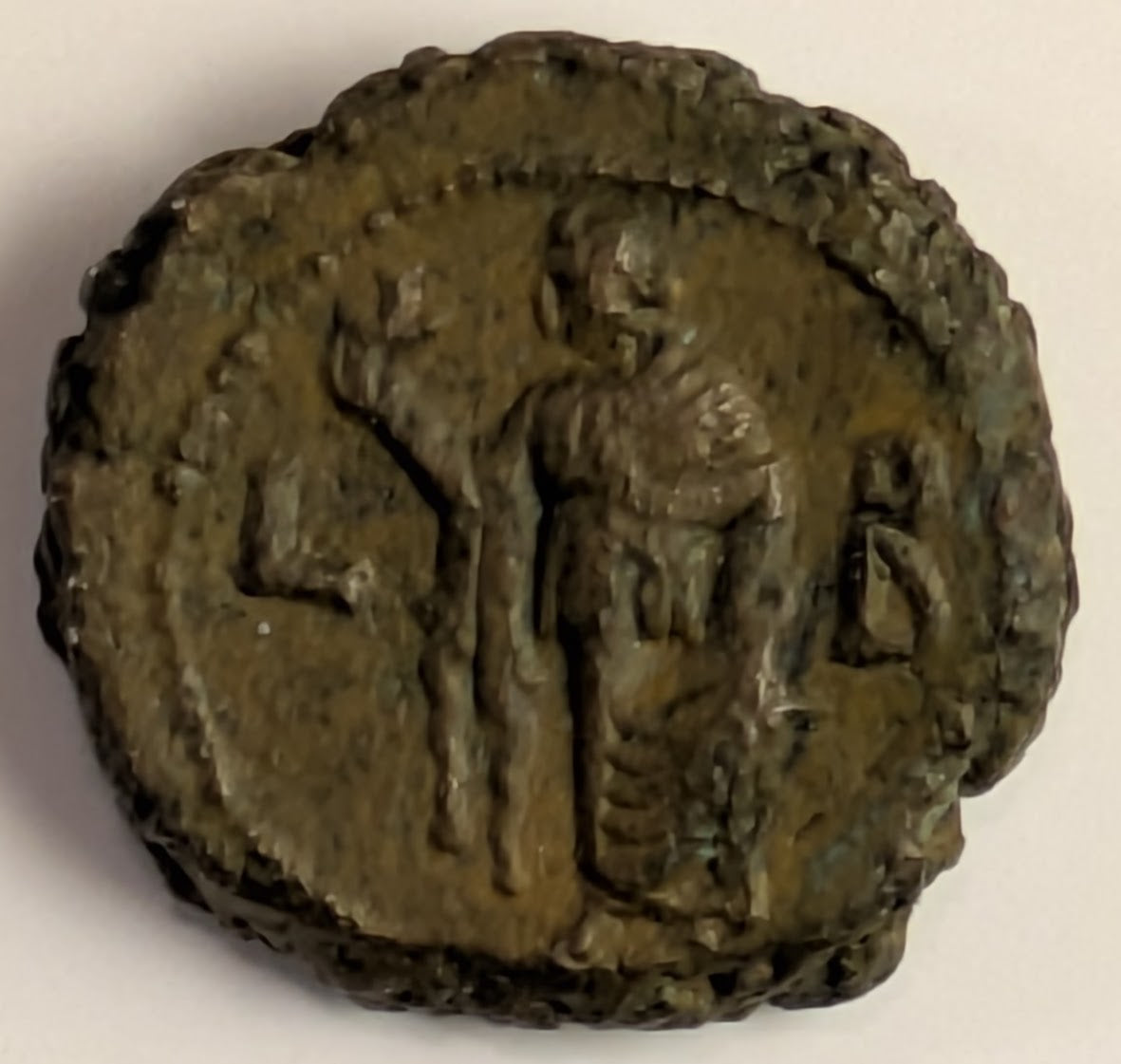 ROMAN EGYPT, Carinus ~ 282-285 ~ Bi Tetradrachm (7.70g) ~ Laureate bust right ~ Elpis standing left, holding flower & raising skirt ~ L B in field (Year 2) ~ C-1917, Emm-4007, Milne ~ VF