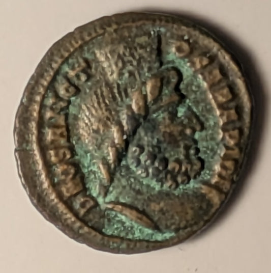 ROME, Time of Maximinus II ~ c. 312 AD ~ Æ 1/4 Nummis Alexandria (1.80g) ~ Head of Serapis r DEO SANCTO SERAPIDI. Rare autonomous issue ~ Nilus reclining l, DEO SANCTO NILO ALE in ex.Persecution of Christians ~ Vagi-2959, Van Heesch, NC 153, 6a ~ GVF