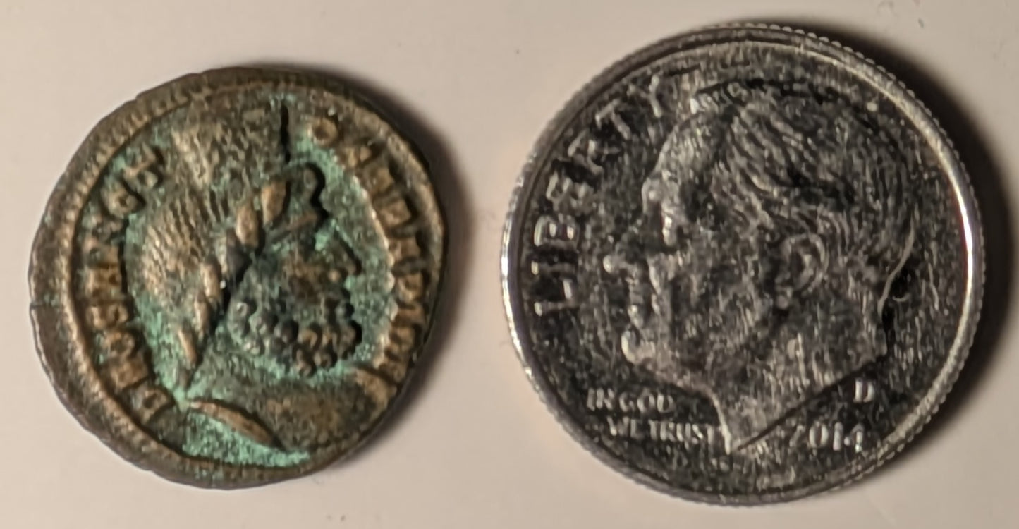 ROME, Time of Maximinus II ~ c. 312 AD ~ Æ 1/4 Nummis Alexandria (1.80g) ~ Head of Serapis r DEO SANCTO SERAPIDI. Rare autonomous issue ~ Nilus reclining l, DEO SANCTO NILO ALE in ex.Persecution of Christians ~ Vagi-2959, Van Heesch, NC 153, 6a ~ GVF