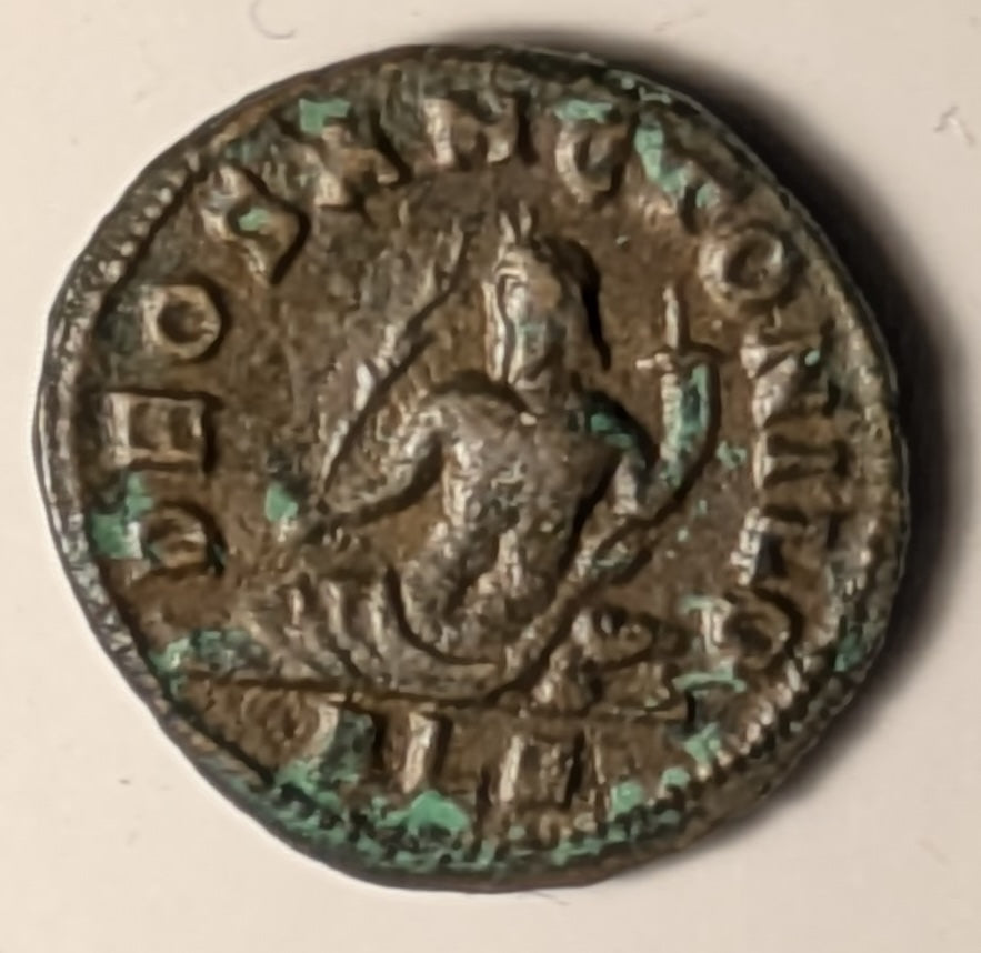 ROME, Time of Maximinus II ~ c. 312 AD ~ Æ 1/4 Nummis Alexandria (1.80g) ~ Head of Serapis r DEO SANCTO SERAPIDI. Rare autonomous issue ~ Nilus reclining l, DEO SANCTO NILO ALE in ex.Persecution of Christians ~ Vagi-2959, Van Heesch, NC 153, 6a ~ GVF